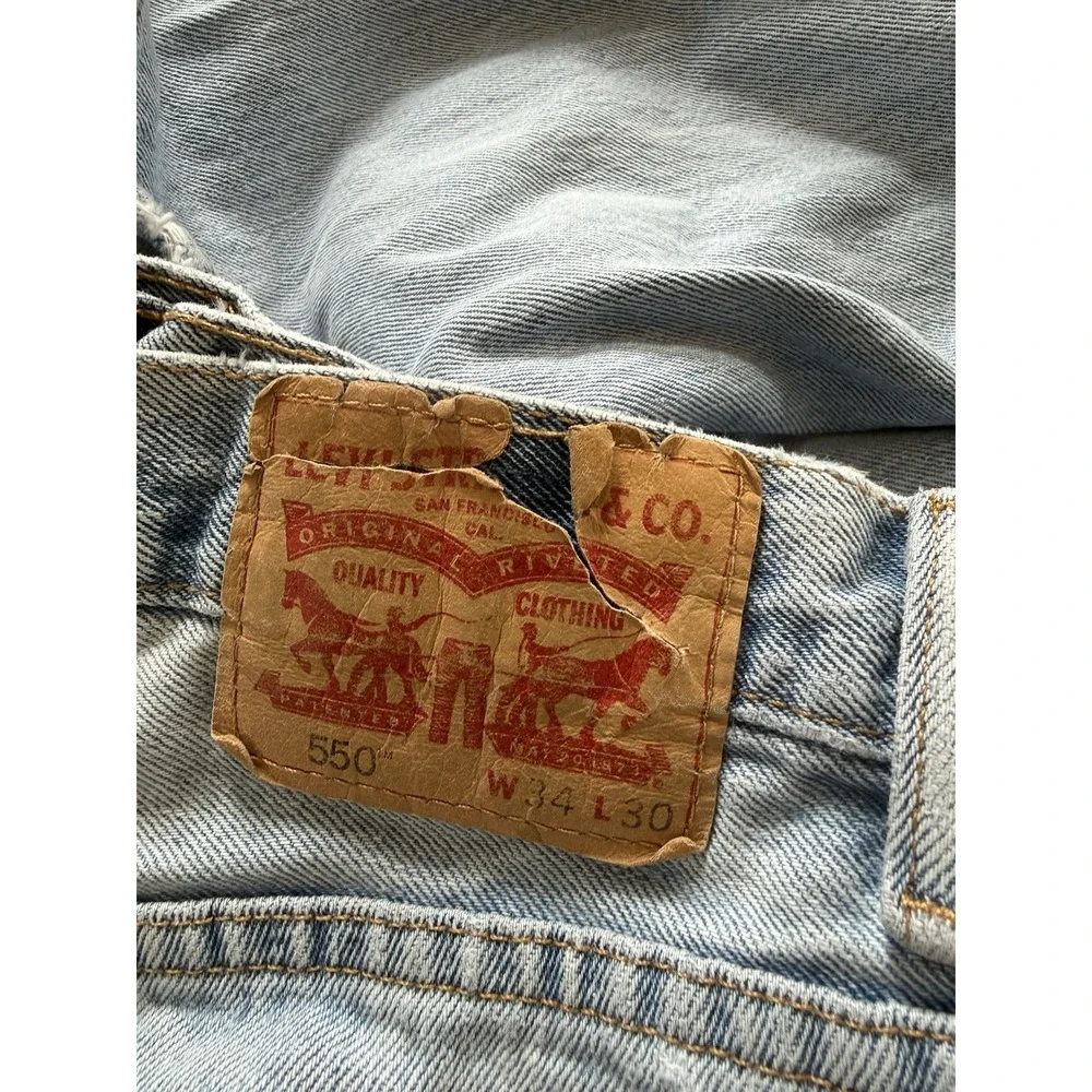 Levi's Men's Light Wash 550 Jeans 34 X 30